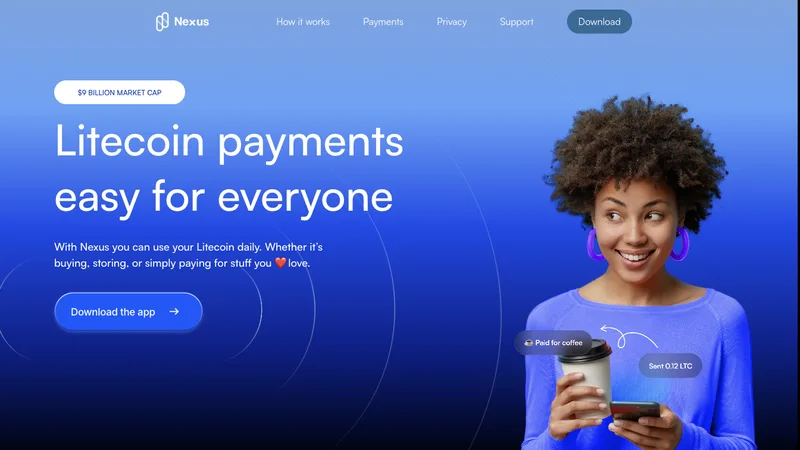 Nexus Wallet for Litecoin official website homepage, the Litecoin Foundation app that replaced Litewallet