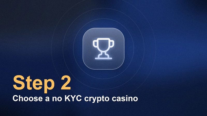Step 2 choose a no KYC crypto casino with fast withdrawals and fair terms