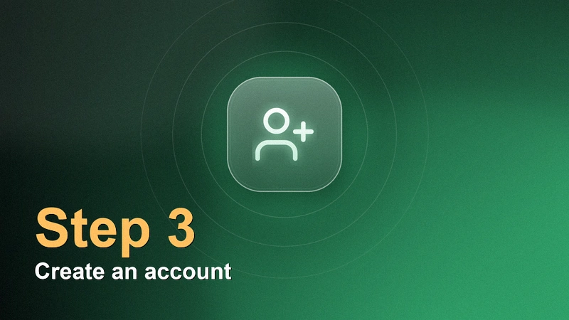 Step 3 create a no KYC casino account with email, password, and optional two-factor auth