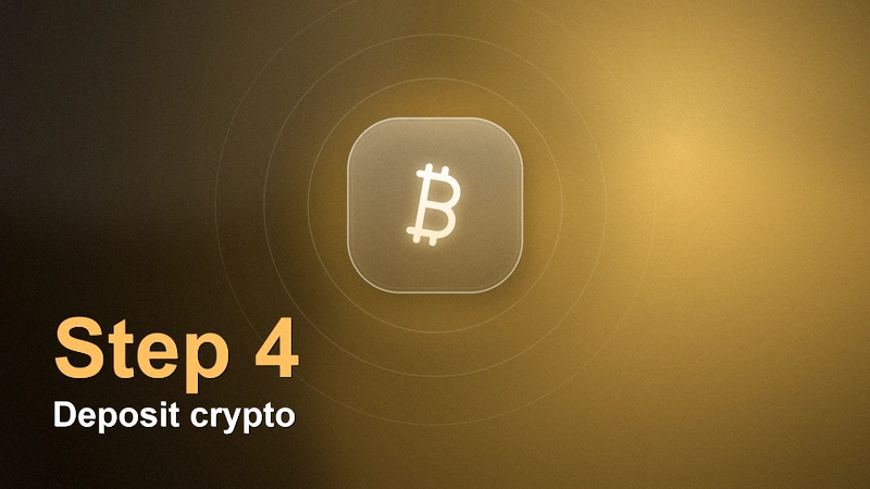 Step 4 deposit crypto at a no KYC casino cashier with the correct blockchain network