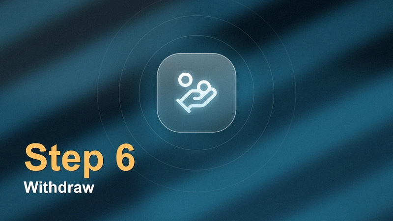 Step 6 withdraw crypto winnings from a no KYC casino to your personal wallet