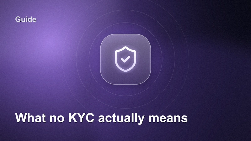 What no KYC means when you play at an online crypto casino without ID checks